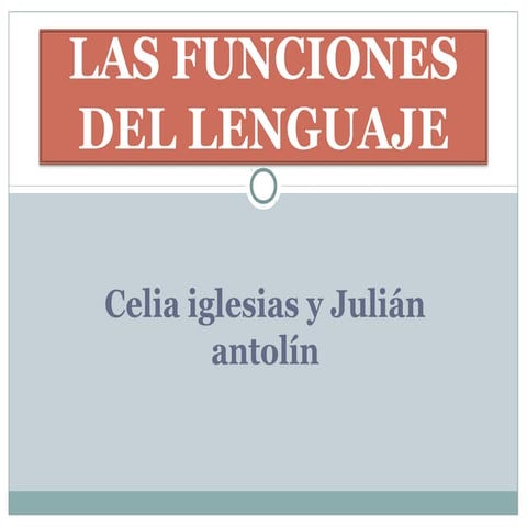 Funciones del lenguaje en el IES Alisal