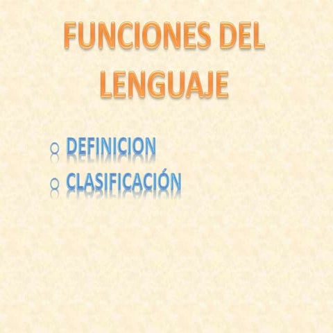 Funciones del lenguaje