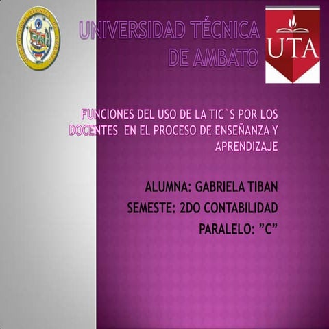 Funciones del uso de las tics por los docentes en el pea