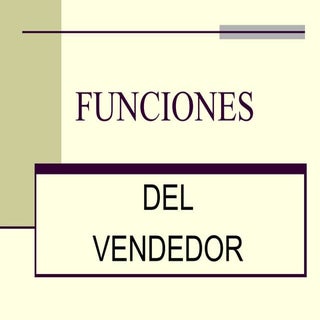 Funciones del vendedor