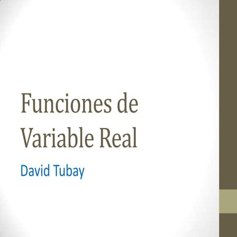 Funciones de variable real
