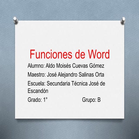 Funciones de word