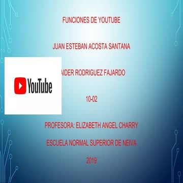 Funciones de youtube