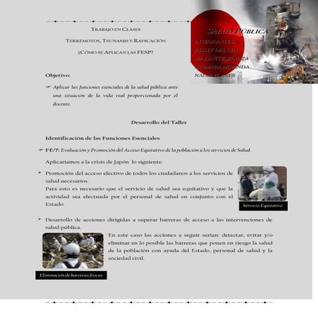 Funciones esenciales de salud pública - Taller Nº 2