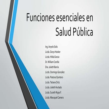 Funciones esenciales en salud pública