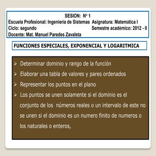 Funciones especiales, exponencial y...