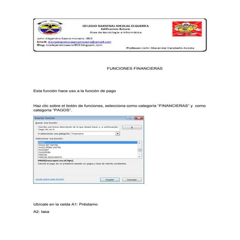 Funciones financieras