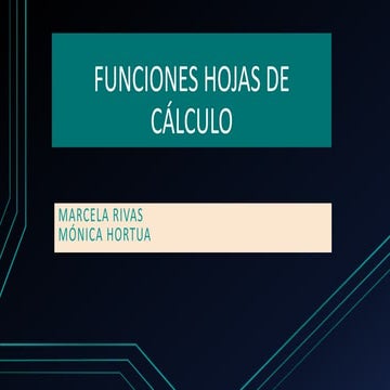 Funciones hojas de calculo