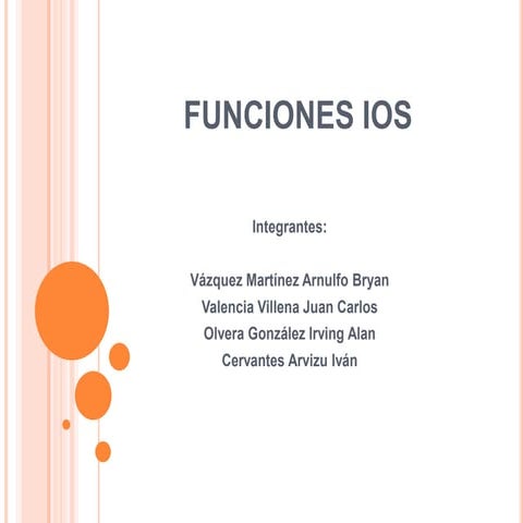 Funciones ios