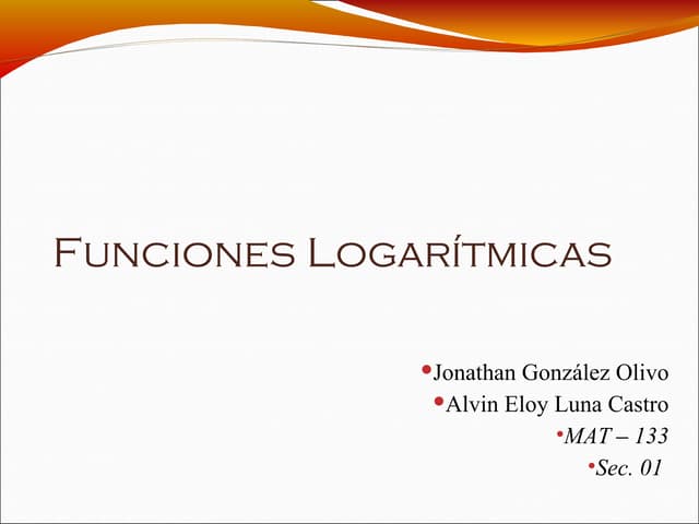 Funciones logarítmicas