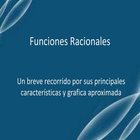 Funciones racionales