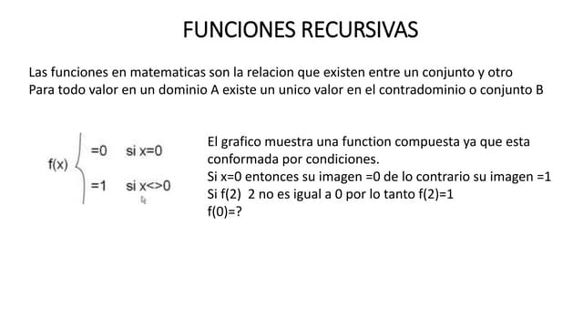 Funciones recursivas