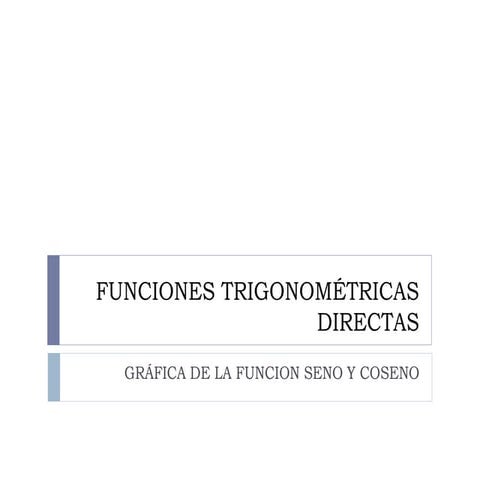 Funciones trigonométricas directas