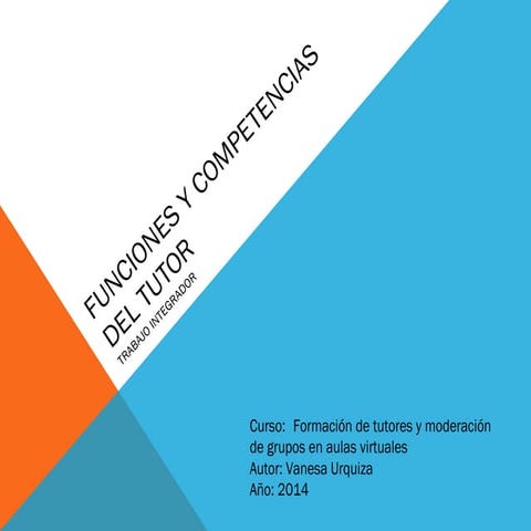 Funciones y competencias del tutor1 | POT
