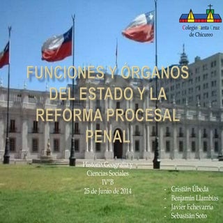 Funciones y órganos del estado pre...