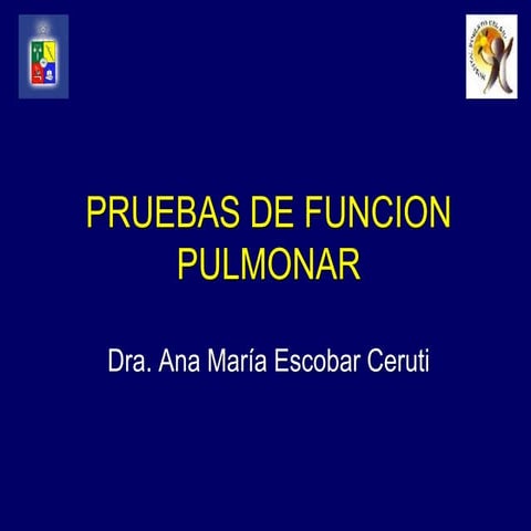 Función pulmonar en niños  dra. escobar
