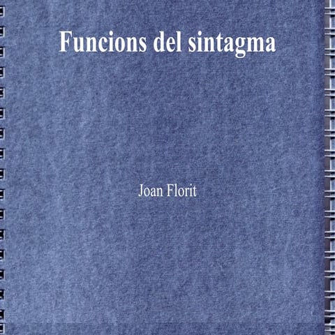 Funcions sintagma
