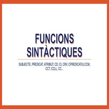Funcions sintàctiques