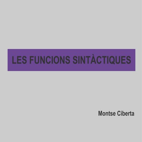 Funcionssintctiquesdeloracisimple 091123104206-phpapp01