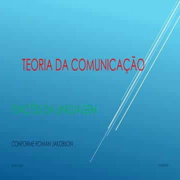Funções da linguagem - Teoria da comunicação