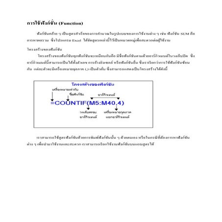 การใช้ฟังก์ชั่น (Function)