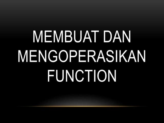 membuat function dalam mysql