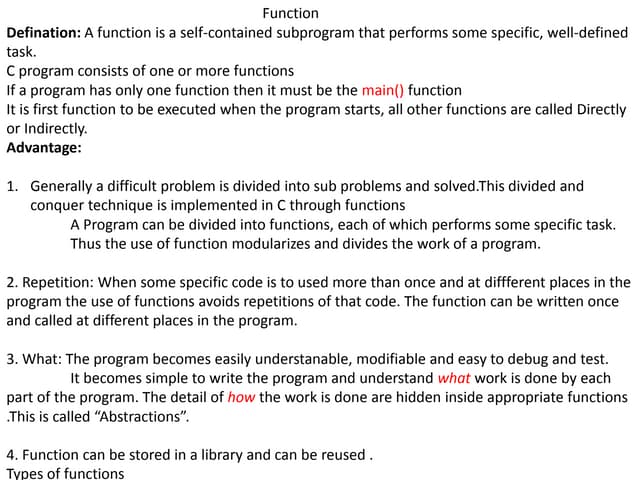 Function