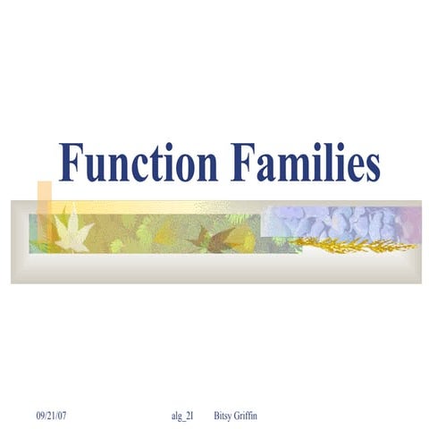 Function Families | PPT | Physics | Science