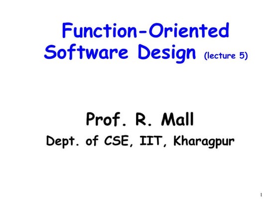Function Oriented Design | PPT