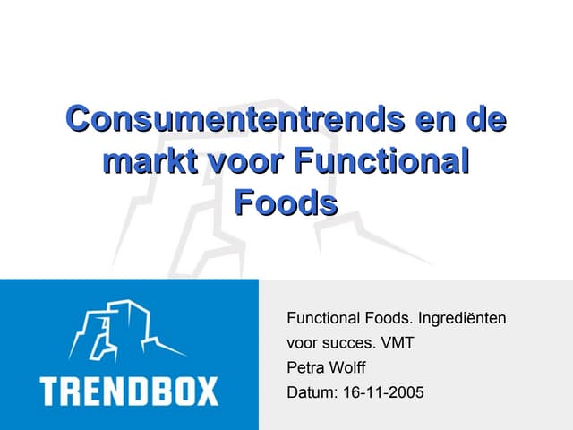 Functional foods in beeld door Tren...