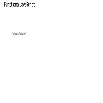 Functional JavaScript Fundamentals | PPT
