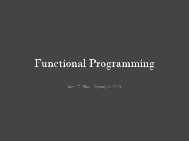 Functional programming