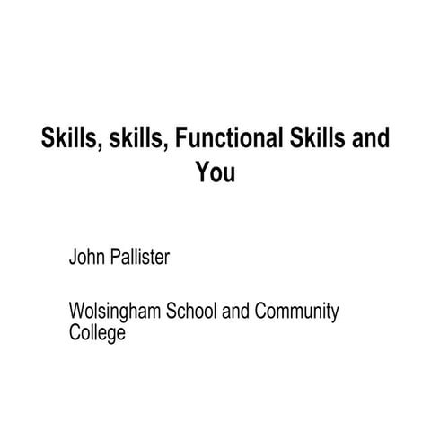 Functional Skills Year 8 Introduction