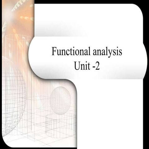 Functional analysis