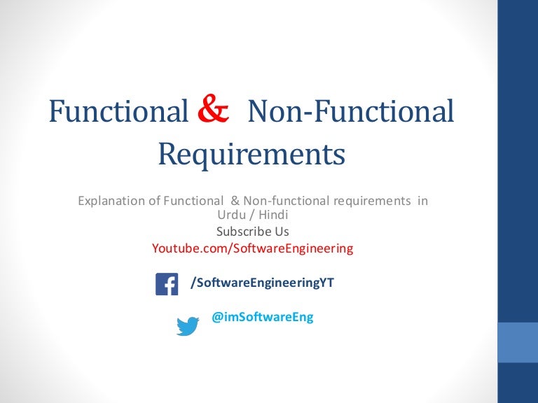 Functional and non functional requirement in Software Engineering