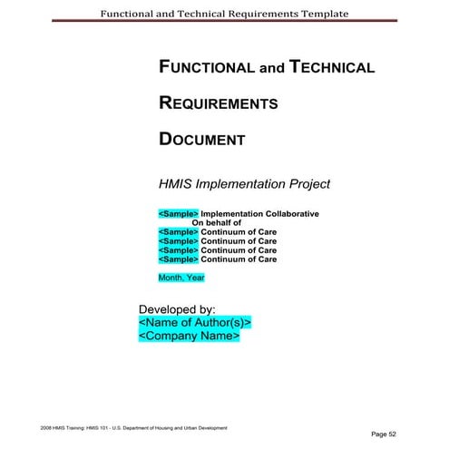 Techno functional dcoument template v1.0 | DOC