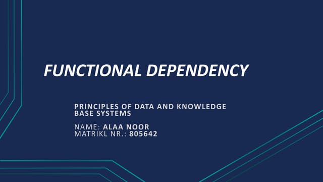 Functional Dependency
