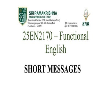 Teaching Writing: Short Functional Text (Short Message and Notice) | PPT