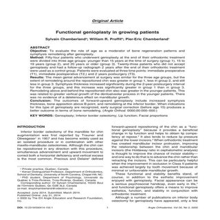Functional genioplasty in growing p...
