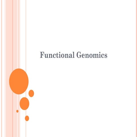 Functional Genomics lecture as part of Genomics unit.