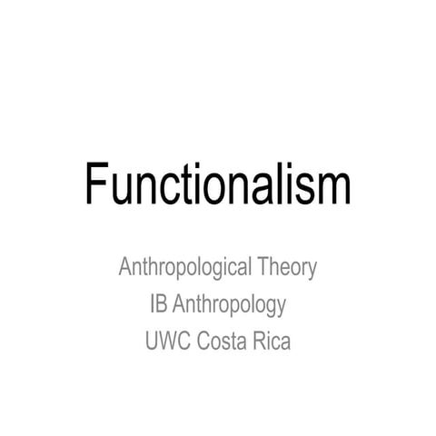 Functionalism