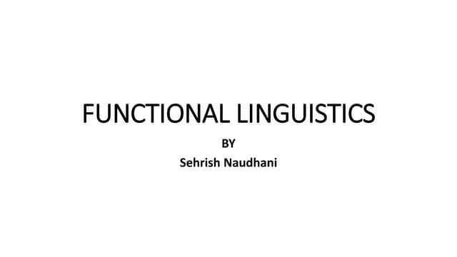 Functionalism