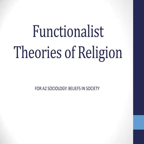 Functionalist theories of religion