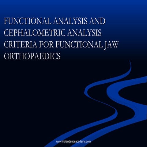 Functional jaw orthopaedics