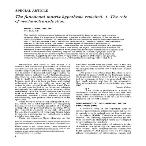 Functional matrix hypothesis revisited. ajodo1997