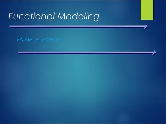 Functional modeling