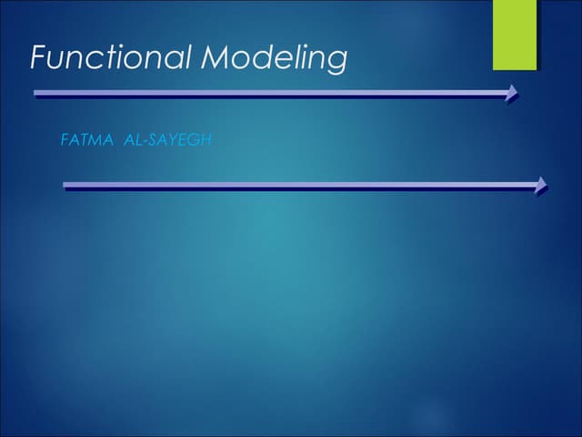 Functional modeling