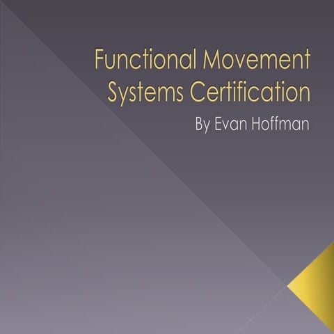 Functional Movement Systems Certification