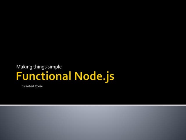 Functional node.js