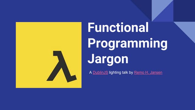 Functional programing jargon